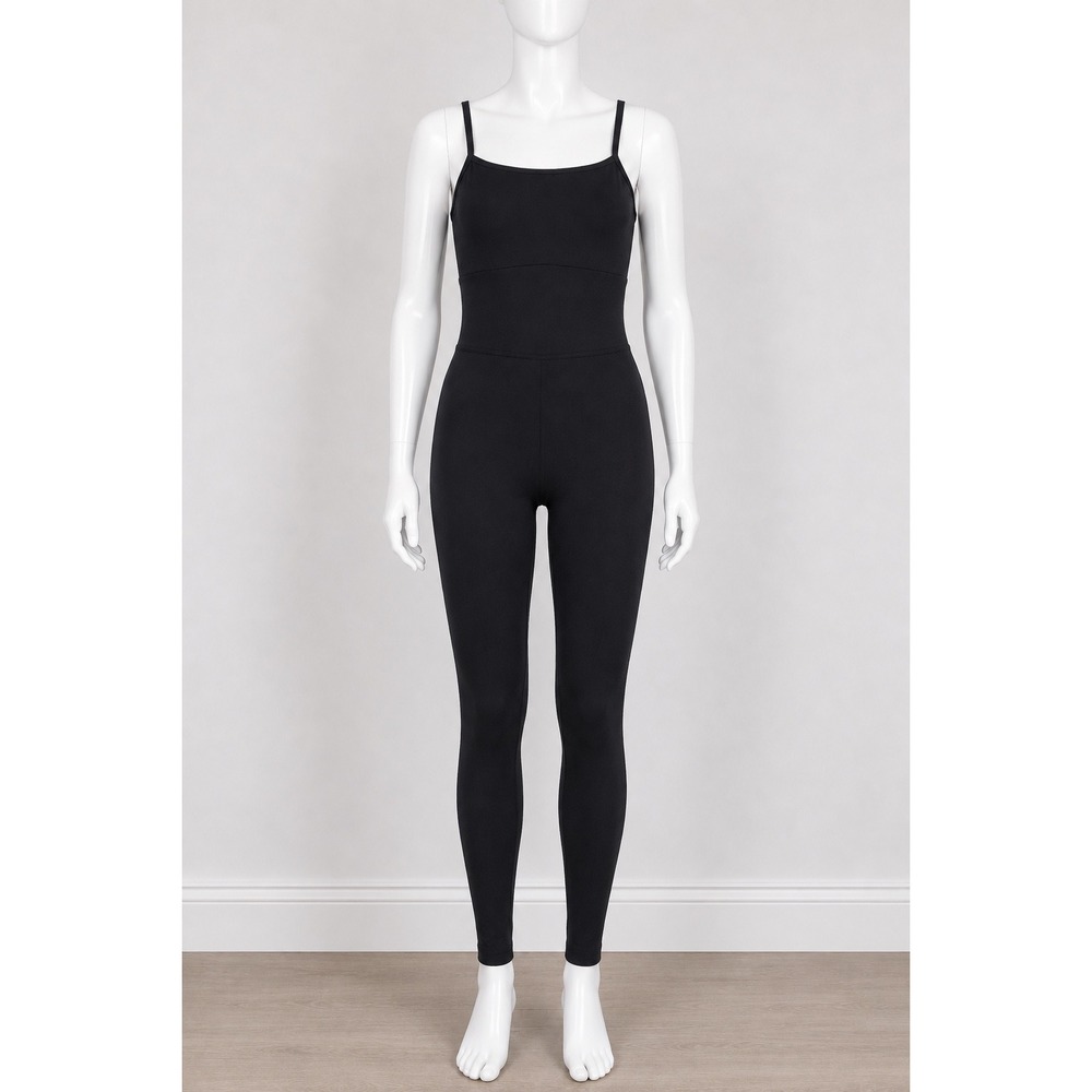All In Motion Womens Everyday Soft Bodysuit Black Yoga Jumpsuit UPF 50+ X-Small‎